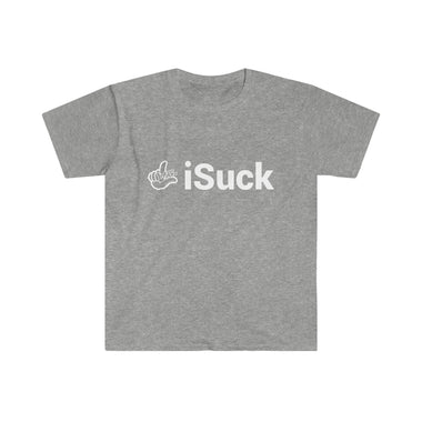 iSuck White Logo Unisex Softstyle T-Shirt - MULTIPLE COLORS
