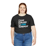 Loser "EAT.SLEEP.LOSE.REPEAT"  Unisex Jersey Short Sleeve Tee