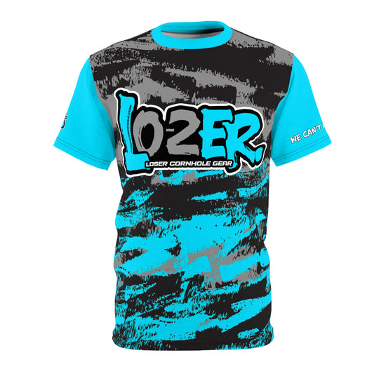 LOSER CORNHOLE #2 Unisex AOP Cut & Sew Jersey Tee – LOSER Cornhole Gear