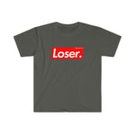 LOSER. Trendy Unisex Softstyle T-Shirt - BLACK
