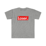LOSER. Trendy Unisex Softstyle T-Shirt - BLACK