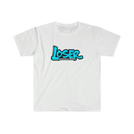 LOSER Turquoise Script Logo Unisex Softstyle T-Shirt - MULTIPLE COLORS