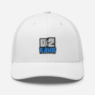 0-2 GANG Logo Trucker Cap - WHITE